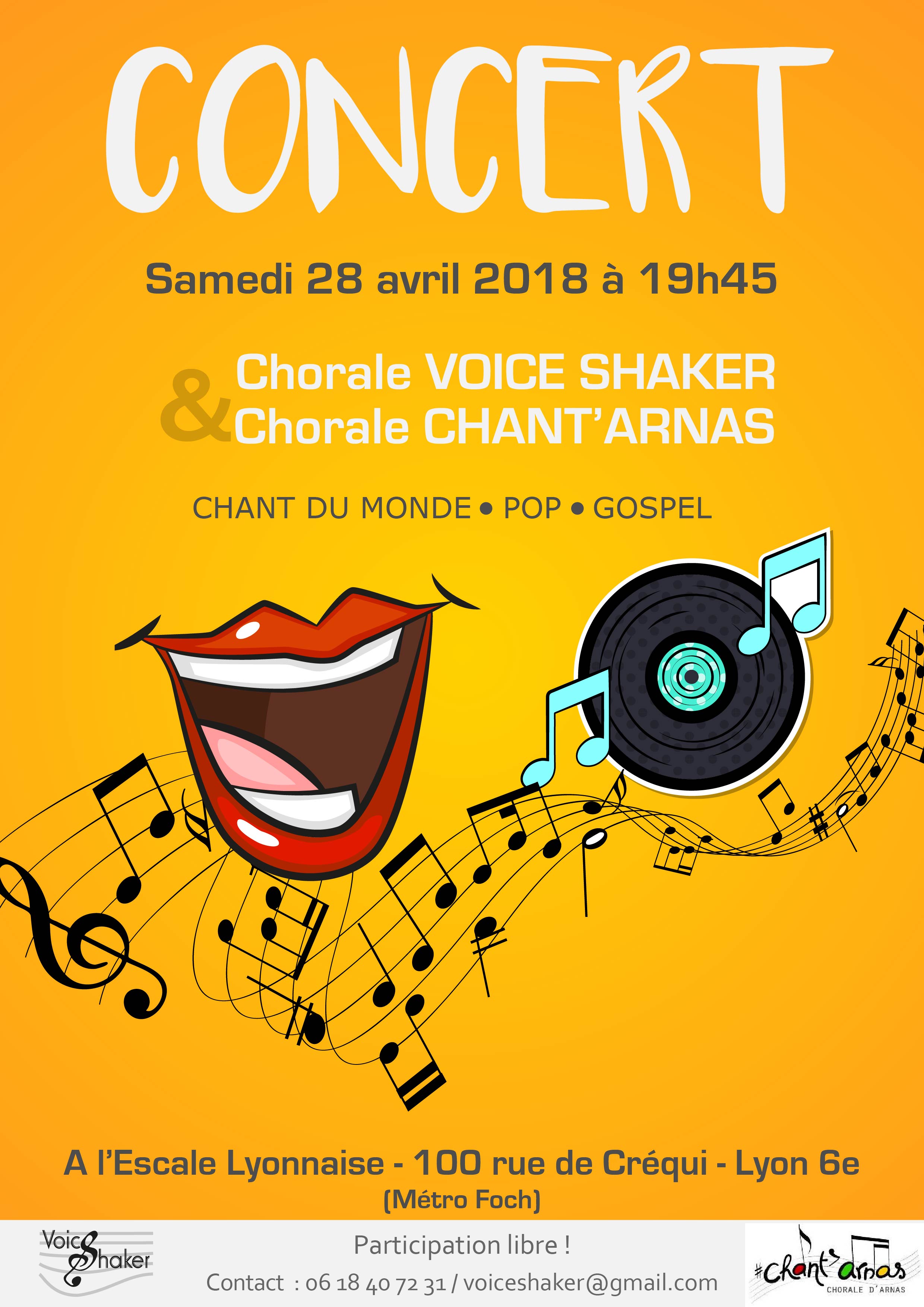 28.04.18 / Concert avec Chant’Arnas à l’Escale Lyonnaise