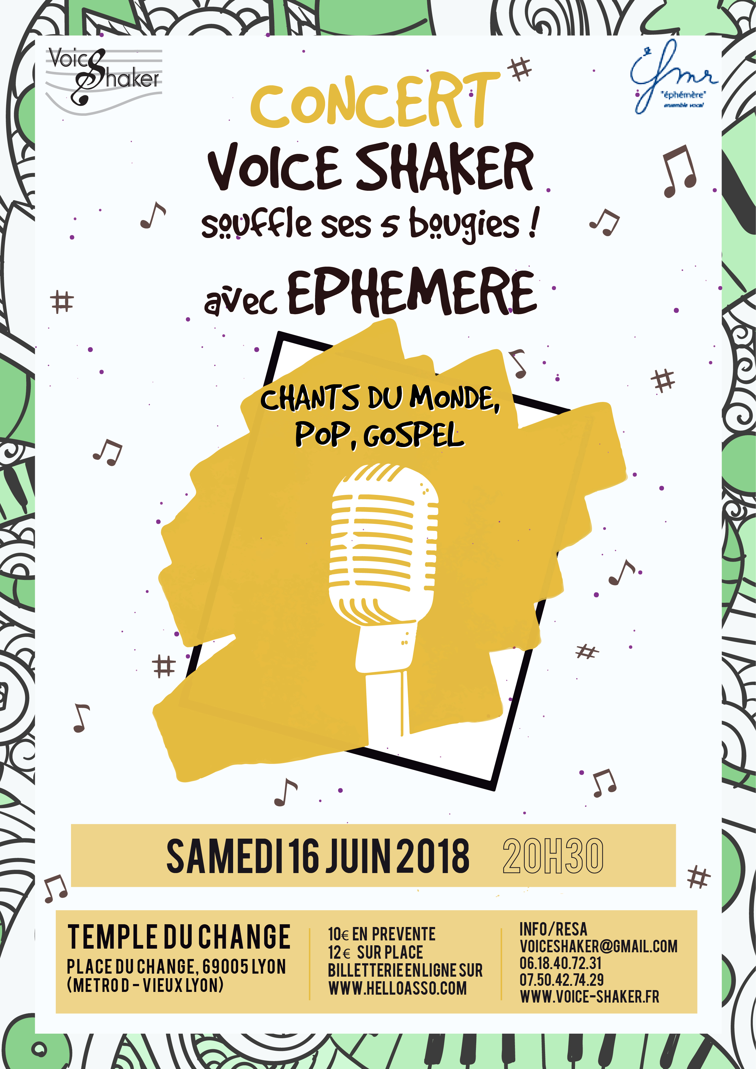 Concert le 16.06.18 / Voice Shaker souffle ces 5 bougies !
