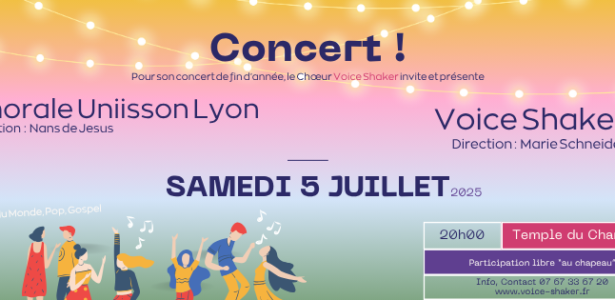 [Concert] Voice Shaker invite la chorale Uniisson Lyon – Samedi 5 juillet 2025