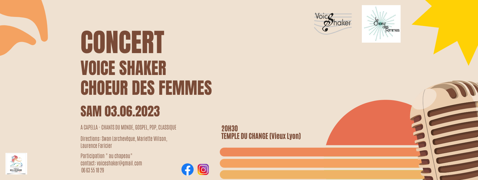 [Concert] Voice Shaker, Le Choeur des Femmes – Samedi 3 Juin 2023
