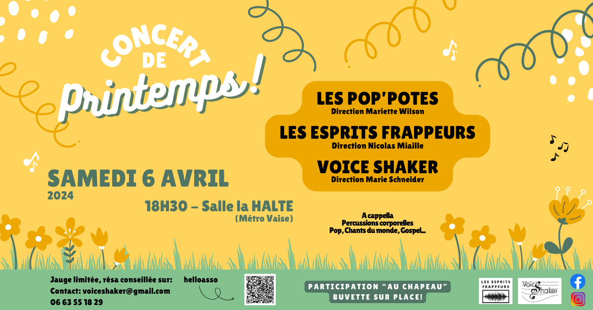 [Concert] VS invite Les Esprits Frappeurs et Pop’Potes pour le Printemps ! Sam 6 Avril 2024